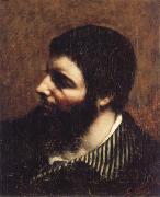 Gustave Courbet Self-Portrait with Striped Collar oil painting on canvas
